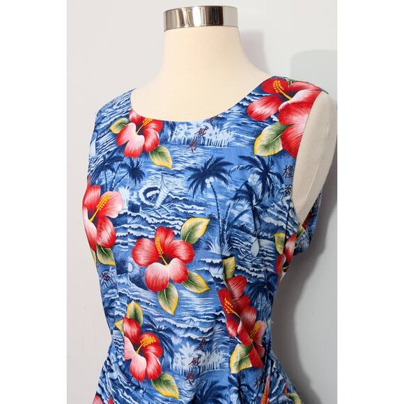Ky's International Fashion Hibiscus Print Sarong Dress - Picture 5 of 7